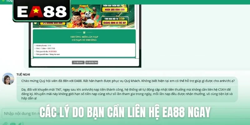 Các lý do bạn cần liên hệ EA88 ngay