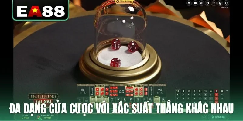 Đa dạng cửa cược với xác suất thắng khác nhau